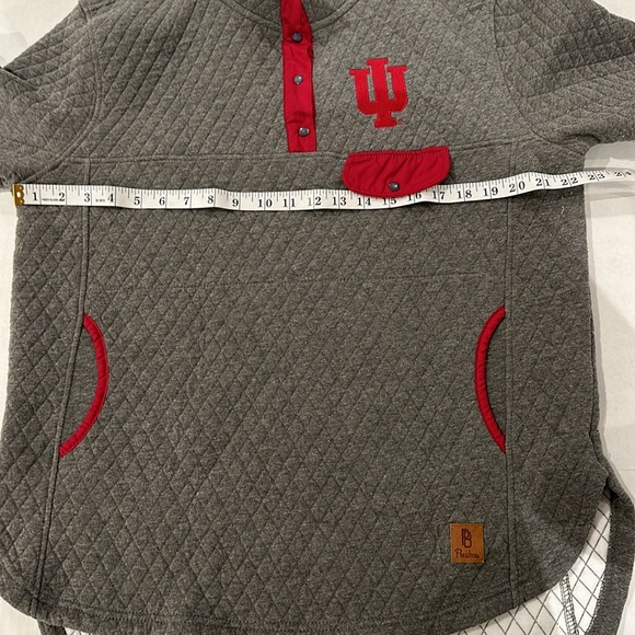 Indiana Hoosiers Women's XL Gray/Red Quarter-Snap Pullover Jacket - Picture 15 of 15
